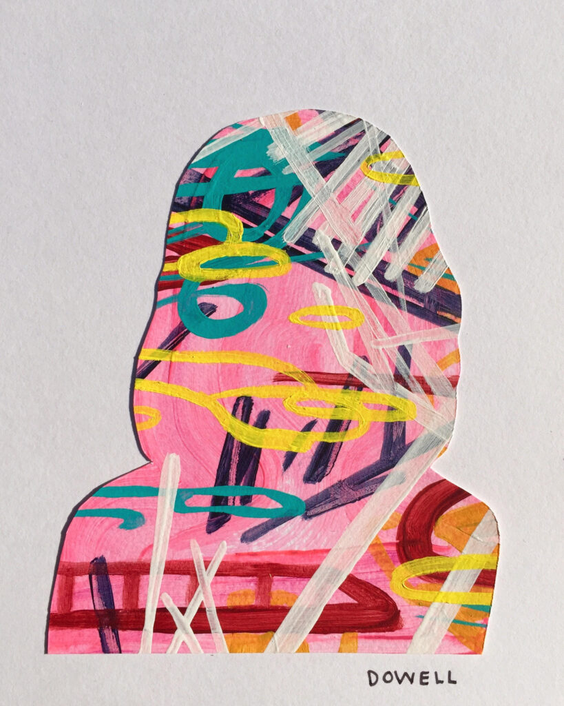 Fuerte Strong acrylic painting on paper by Sharon Dowell